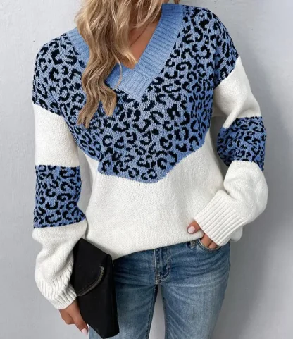 Leopard Print Off Shoulder Sweater - Image 5