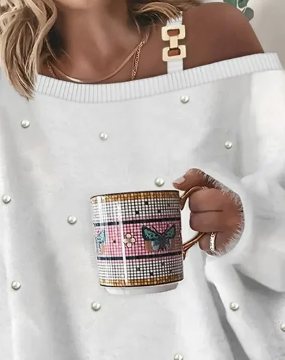 Cozy Chic Off Shoulder Sweater - Image 3
