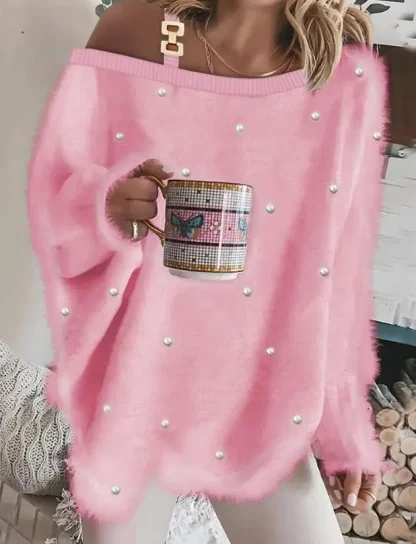 Cozy Chic Off Shoulder Sweater - Image 6