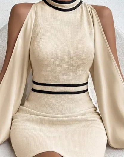 Split Sleeve Elegant Sweater Dress - Image 2