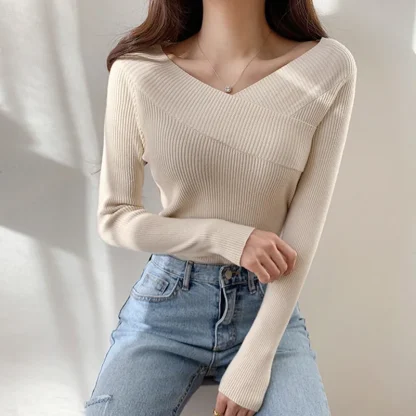 Solid Elegance Off Shoulder Sweater