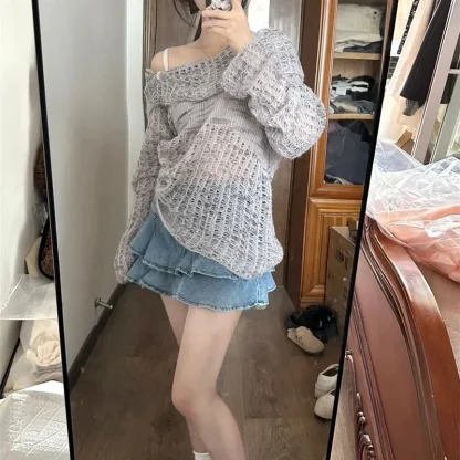 Hollow Out Off Shoulder Sweater