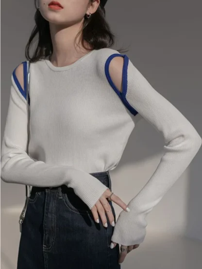 Sexy Open Shoulder Sweater Top