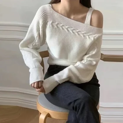 Solid Top Off Shoulder Sweater