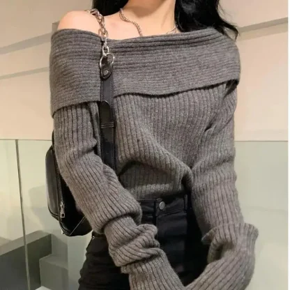 Comfy Knit Off Shoulder Sweater