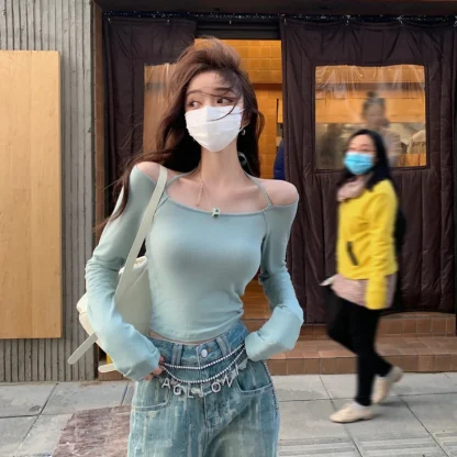 Self Tie Off Shoulder Sweater