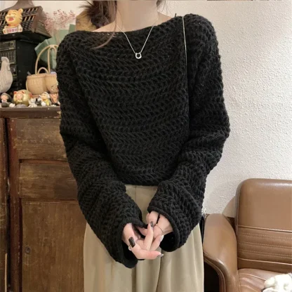 Bell Sleeve Off Shoulder Sweater - Image 7