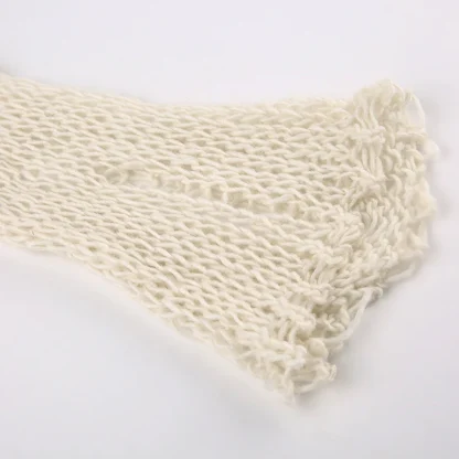 Mesh Style Off Shoulder Sweater - Image 6