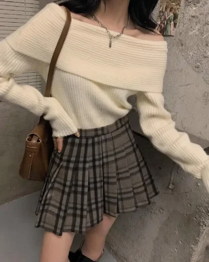 Comfy Knit Off Shoulder Sweater - Image 4