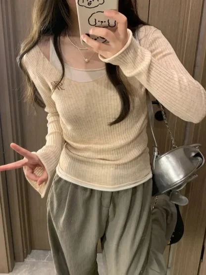 Comfy Off Shoulder Sweater Tops - Image 5