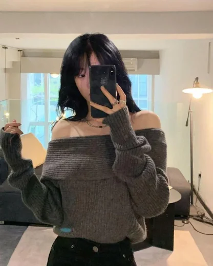 Comfy Knit Off Shoulder Sweater - Image 5