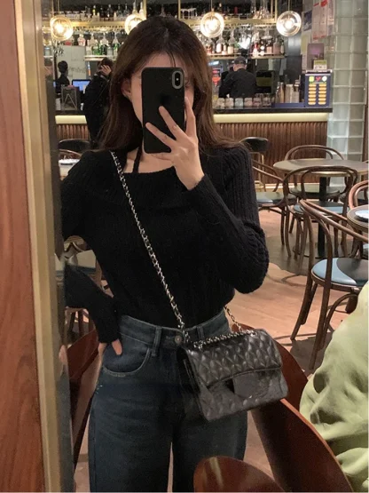 Chic Off Shoulder Sweater Tops - Image 7