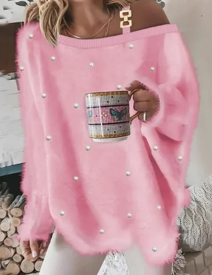 Cozy Chic Off Shoulder Sweater - Image 7