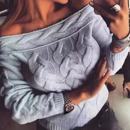 Cozy Knit Off Shoulder Sweater - Image 7