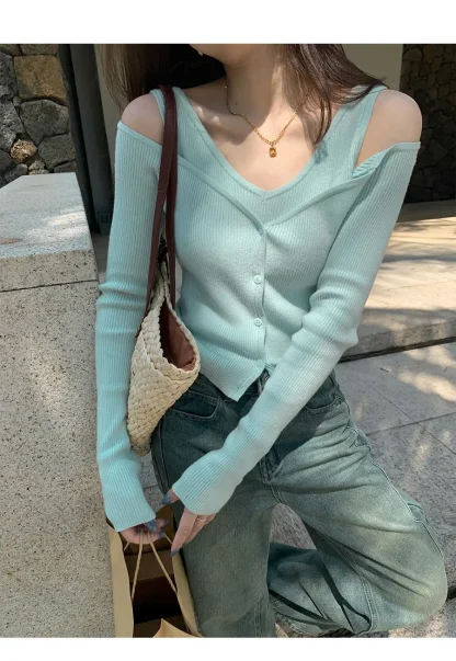Slim Fit Off Shoulder Sweater