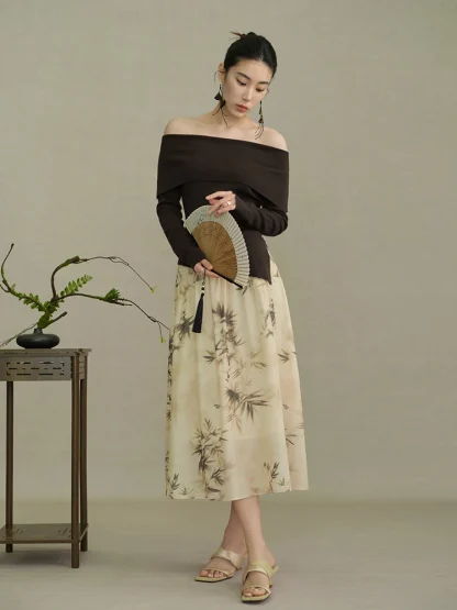 Slim Off Shoulder Sweater Tops - Image 6