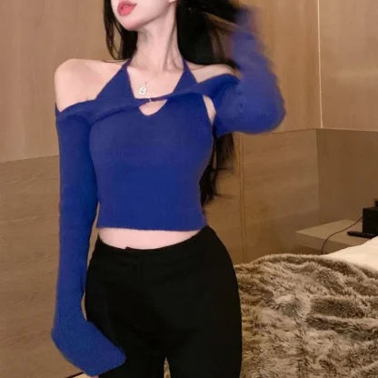 Two Piece Off Shoulder Sweater Tops