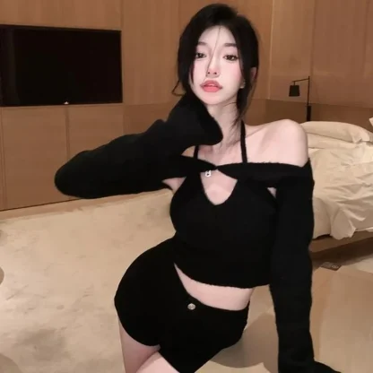 Two Piece Off Shoulder Sweater Tops - Image 6