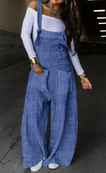 Trendy Wide Leg Jumpsuit Sweater - Image 5
