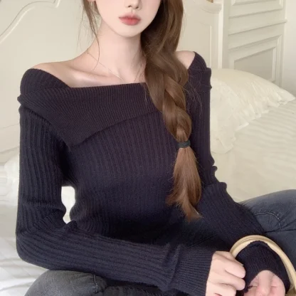Slash Neck Off Shoulder Sweater