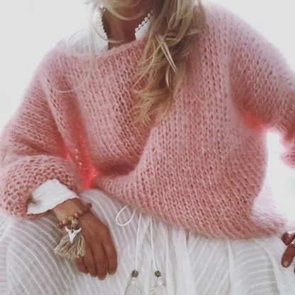Cozy Oversized Off Shoulder Sweater - Image 4