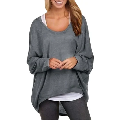 Lazy Oversized Off Shoulder Sweater - Image 4