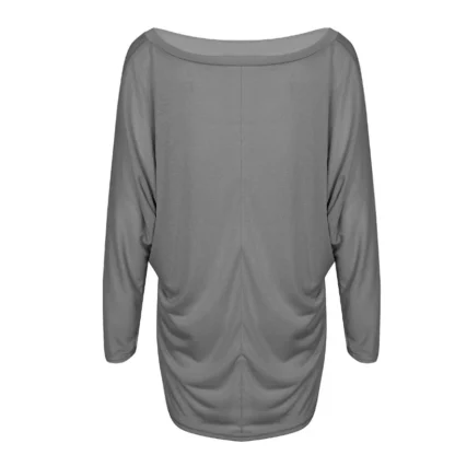 Lazy Oversized Off Shoulder Sweater - Image 5