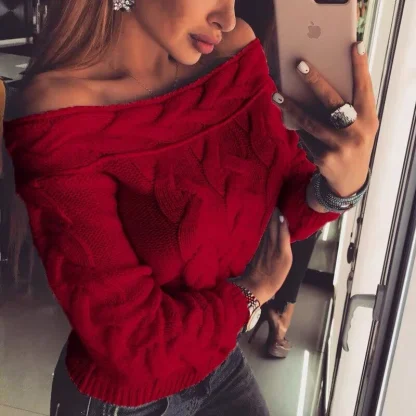 Cozy Knit Off Shoulder Sweater