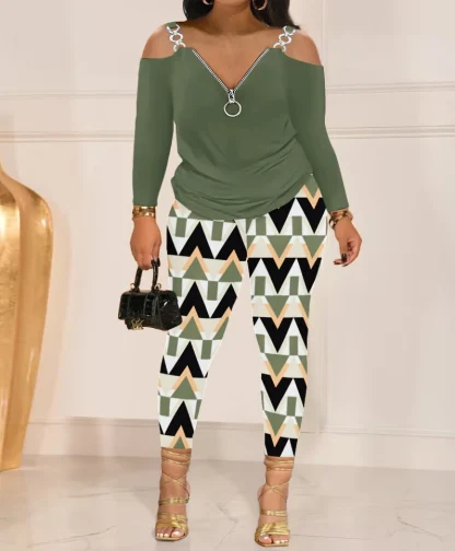 Cold Shoulder Sweater Coord Set