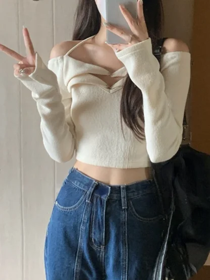 Elegant Off Shoulder Sweater Tops
