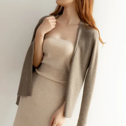 Casual Neutral Tube Sweater Tops - Image 6
