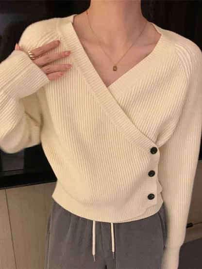 Wrap Around Off Shoulder Sweater - Image 5