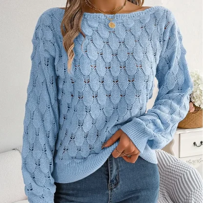 Hollow Style Off Shoulder Sweater - Image 4