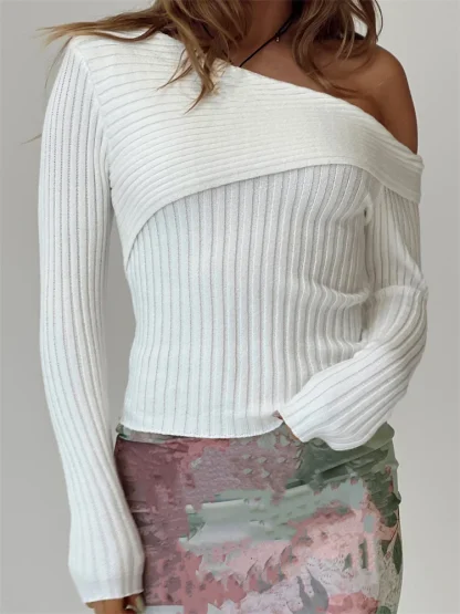 Slash Off Shoulder Sweater Pullover