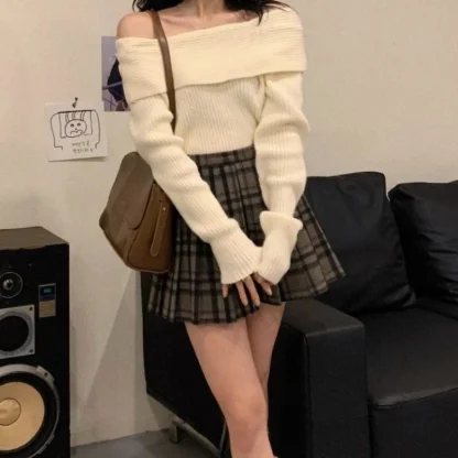 Jumper Off Shoulder Sweater Tops - Image 6