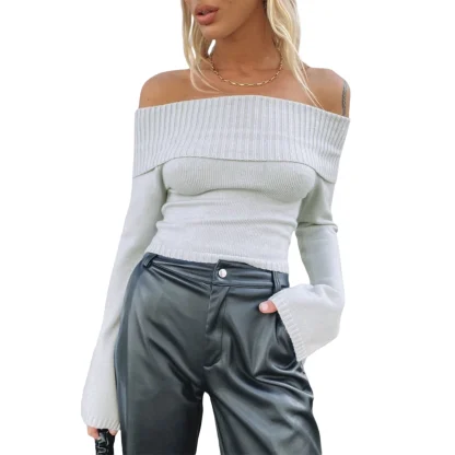 Long Sleeve Off Shoulder Sweater