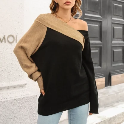 Cutout Off Shoulder Sweater Tops - Image 6
