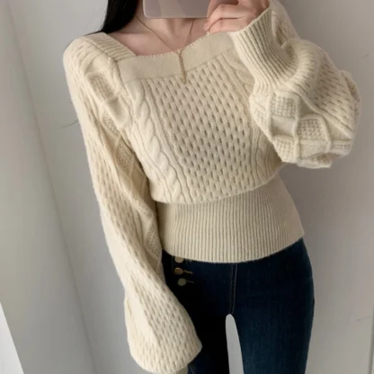 Elegant Oversized Jumper Pullover Sweater - Image 3