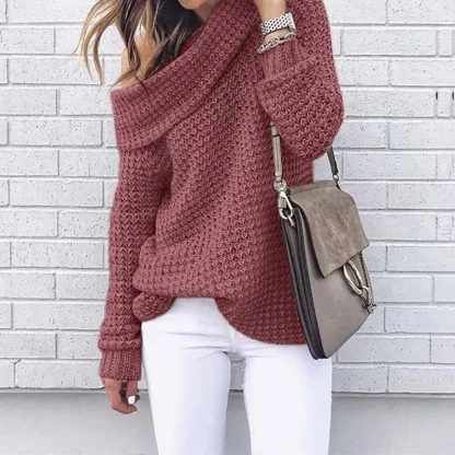 Casual Chunky Off Shoulder Sweater