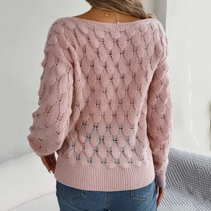 Chic Hollow Off Shoulder Sweater - Image 5