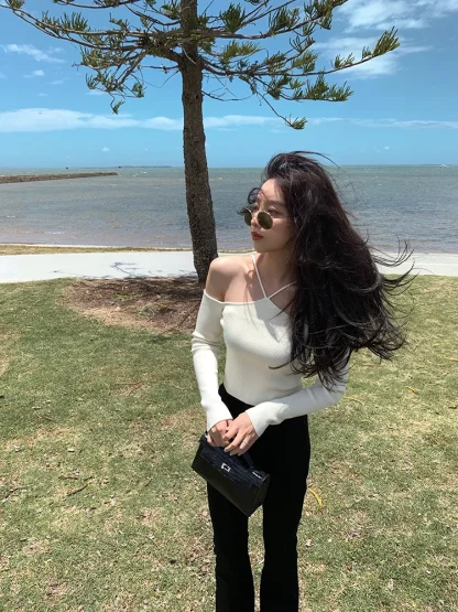 Chic Halter Off Shoulder Sweater - Image 5
