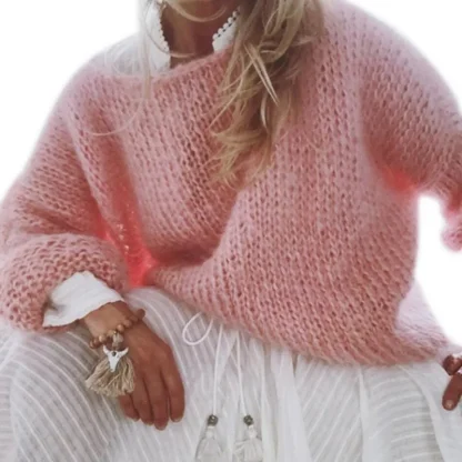 Oversized Cozy Off Shoulder Sweater - Image 5