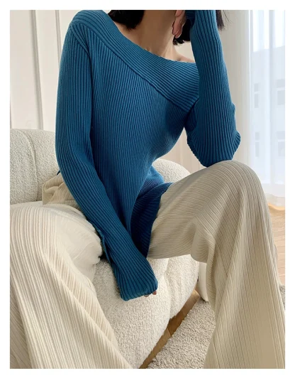 Slit Chic Off Shoulder Sweater - Image 6