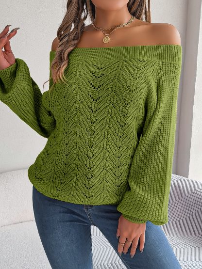 Off Shoulder Casual Sweater Tops - Image 3