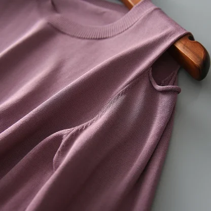 O-Neck Cold Shoulder Sweater Tops - Image 7