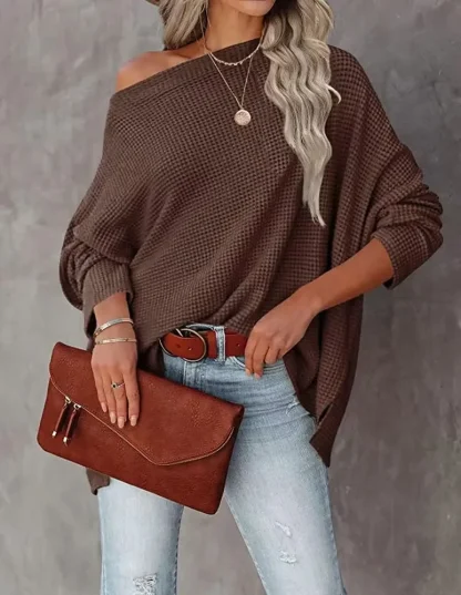 Oversized Knit Off Shoulder Sweater