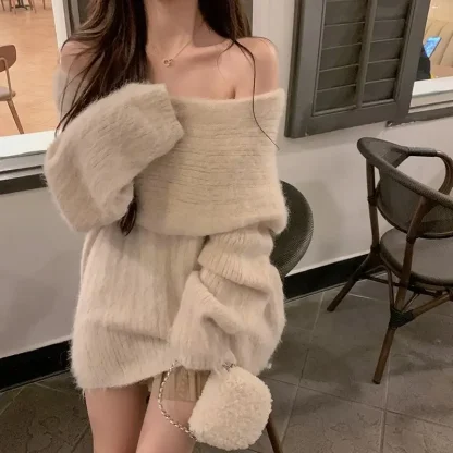 Cozy Elegant Off Shoulder Sweater