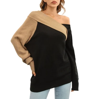 Cutout Off Shoulder Sweater Tops