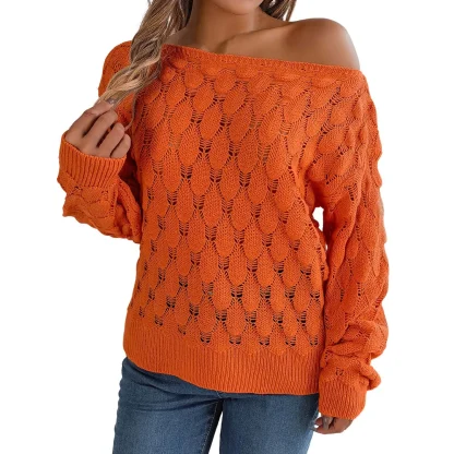 Chic Hollow Off Shoulder Sweater - Image 6