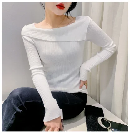 Chic Slim Off Shoulder Sweater - Image 5